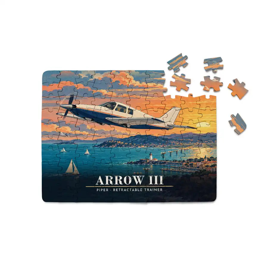 Piper PA-28R Arrow III - Horizontal + Text - Canvas Puzzle