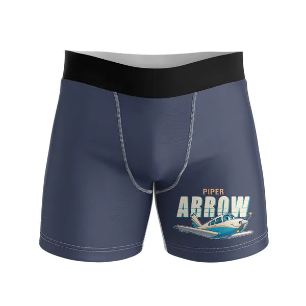 Piper PA-28R Arrow III - Men Boxers - Cartoon - Navy Blue