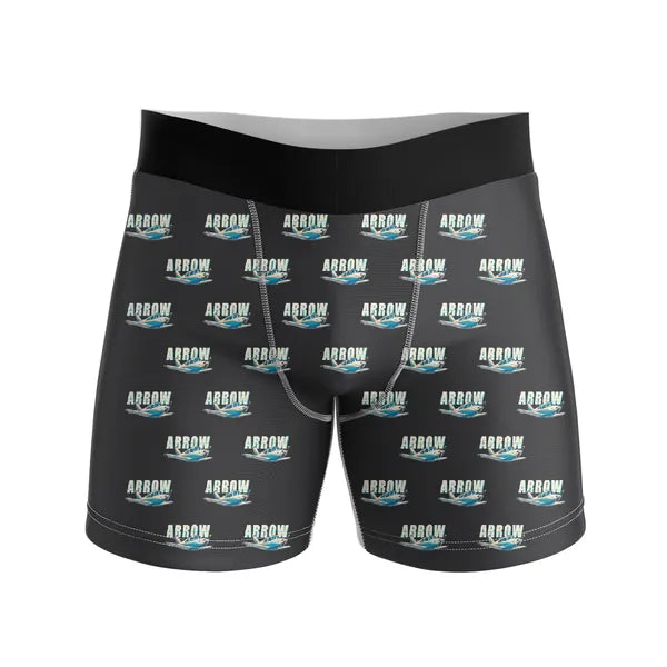 Piper PA-28R Arrow III - Men Boxers - Cartoon Pattern - Black