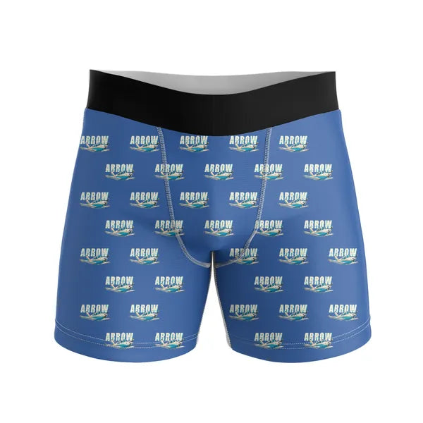 Piper PA-28R Arrow III - Men Boxers - Cartoon Pattern - Blue