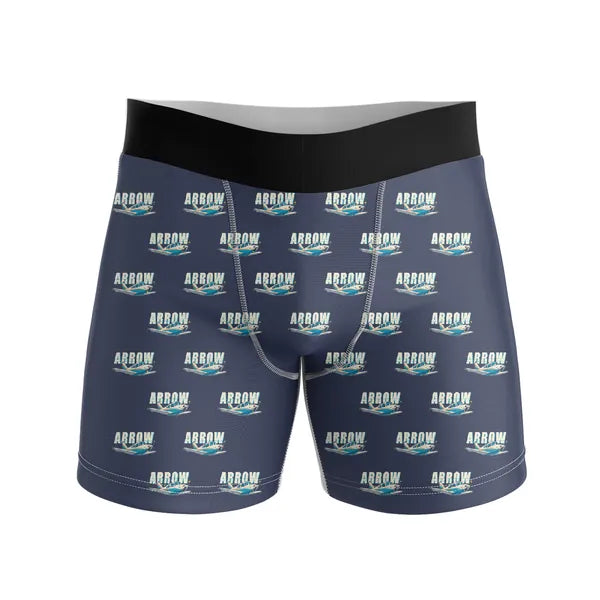 Piper PA-28R Arrow III - Men Boxers - Cartoon Pattern - Navy Blue