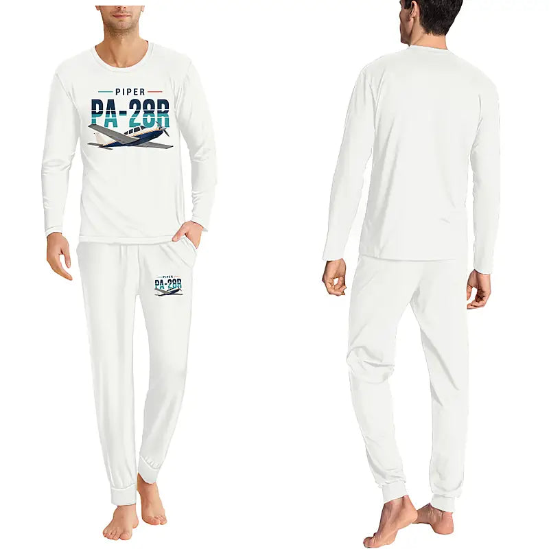 Piper PA-28R Arrow III - Men Pajamas - Original Chest - White