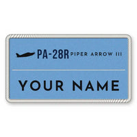 Thumbnail for Piper PA-28R Arrow III Patches - Rectangle + Name - Sky Navy