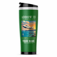 Thumbnail for Piper PA-28R Arrow III - Poster + Name - Stainless Steel (No Holder) - Green
