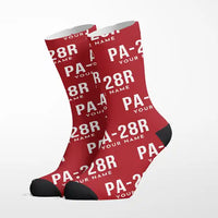 Thumbnail for Piper PA-28R Arrow III - Socks - Red + Name