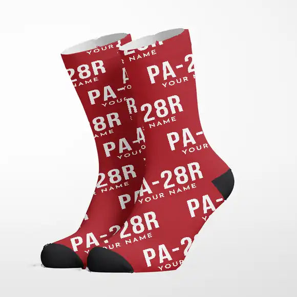 Piper PA-28R Arrow III - Socks - Red + Name