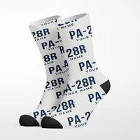 Thumbnail for Piper PA-28R Arrow III - Socks - White + Name