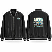 Thumbnail for Piper PA-28R Arrow III Stylish Jackets - Baseball Collar - Cartoon - Black