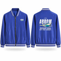 Thumbnail for Piper PA-28R Arrow III Stylish Jackets - Baseball Collar - Cartoon - Royal Blue