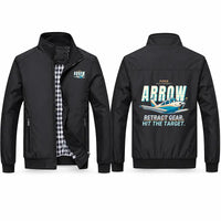 Thumbnail for Piper PA-28R Arrow III Stylish Jackets - Stand Collar - Cartoon - Black