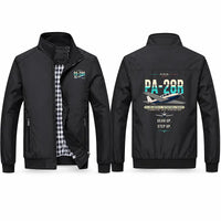 Thumbnail for Piper PA-28R Arrow III Stylish Jackets - Stand Collar - Original - Black