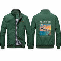Thumbnail for Piper PA-28R Arrow III Stylish Jackets - Stand Collar - Poster - Green