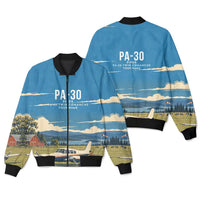 Thumbnail for Piper PA-30 Twin Comanche 3D All-Over Print Clothing - Bomber Jacket - 3D + Name