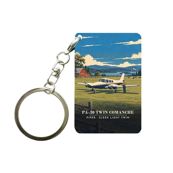 Piper PA-30 Twin Comanche - 3D - Key Chain - Full Print