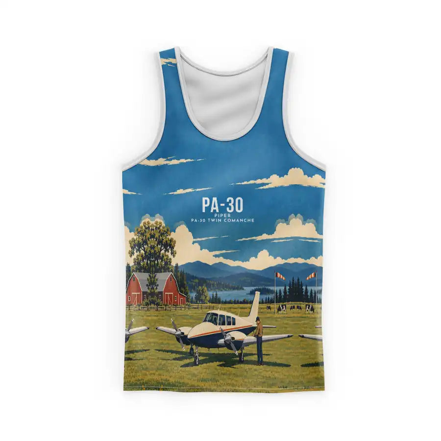 Piper PA-30 Twin Comanche 3D All-Over Print Clothing - Tank Top - 3D