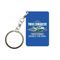 Thumbnail for Piper PA-30 Twin Comanche - Cartoon - Key Chain - Blue