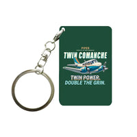 Thumbnail for Piper PA-30 Twin Comanche - Cartoon - Key Chain - Dark Green