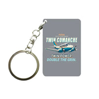 Thumbnail for Piper PA-30 Twin Comanche - Cartoon - Key Chain - Gray