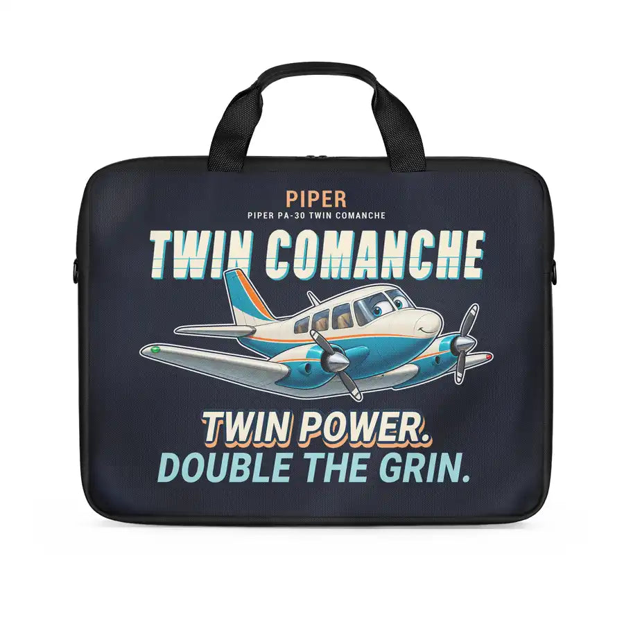 Piper PA-30 Twin Comanche - Cartoon - Laptop Bag