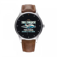 Thumbnail for Piper PA-30 Twin Comanche - Cartoon - Leather Strap - Brown Leather Strap