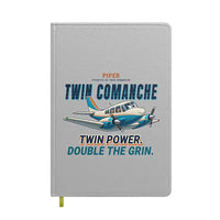 Thumbnail for Piper PA-30 Twin Comanche - Cartoon - Notebook - Light Gray