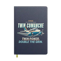 Thumbnail for Piper PA-30 Twin Comanche - Cartoon - Notebook - Navy Blue