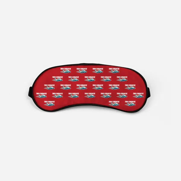 Piper PA-30 Twin Comanche - Cartoon Pattern - Sleep Mask - Red