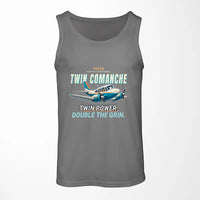 Thumbnail for Piper PA-30 Twin Comanche - Cartoon - Tank Top - Gray