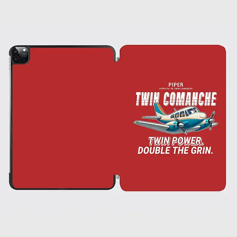 Piper PA-30 Twin Comanche - Cartoon - iPad Case - Red