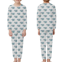 Thumbnail for Piper PA-30 Twin Comanche - Children Pajamas - Cartoon Pattern - Light Gray