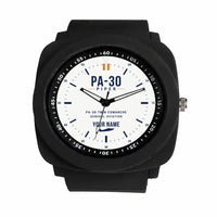 Thumbnail for Piper PA-30 Twin Comanche - Classic - White + Name - Rubber Strap - Black