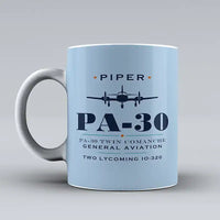 Thumbnail for Piper PA-30 Twin Comanche - Heritage - Mug - Light Blue