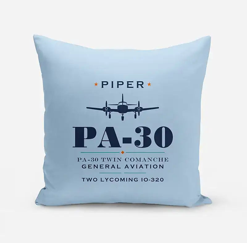 Piper PA-30 Twin Comanche - Heritage - Pillow - Light Blue
