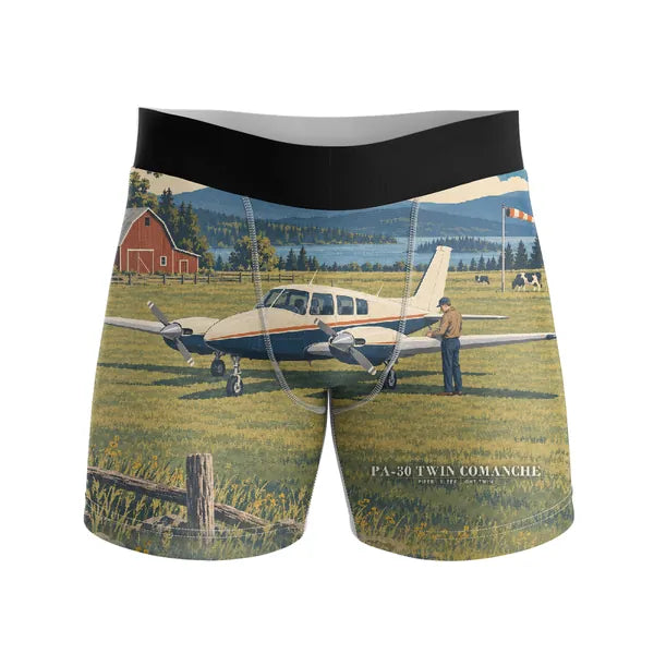 Piper PA-30 Twin Comanche - Men Boxers - 3D - Full Print
