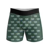 Thumbnail for Piper PA-30 Twin Comanche - Men Boxers - Cartoon Pattern - Dark Green