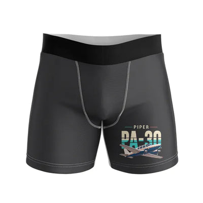 Piper PA-30 Twin Comanche - Men Boxers - Original - Black