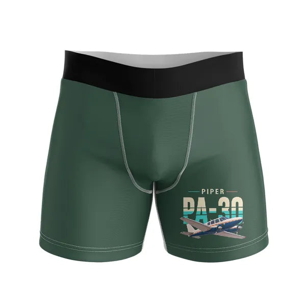 Piper PA-30 Twin Comanche - Men Boxers - Original - Dark Green