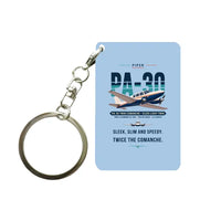 Thumbnail for Piper PA-30 Twin Comanche - Original - Key Chain - Light Blue