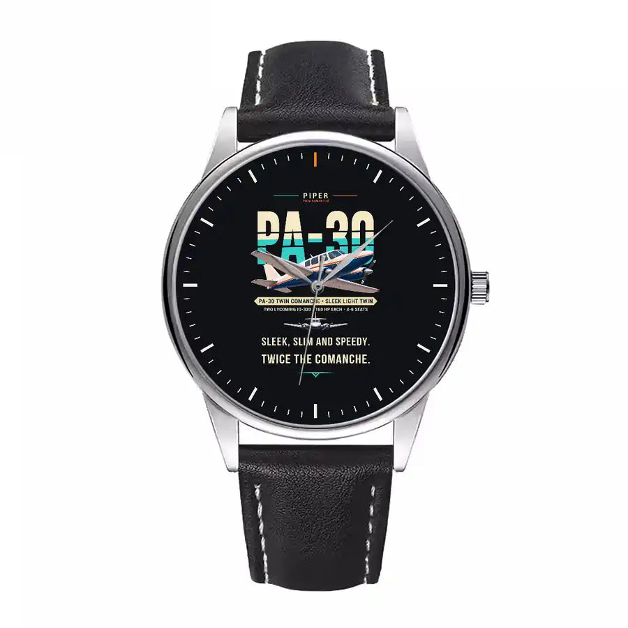 Piper PA-30 Twin Comanche - Original - Leather Strap - Black Leather Strap