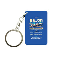 Thumbnail for Piper PA-30 Twin Comanche - Original + Name - Key Chain - Blue