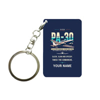 Thumbnail for Piper PA-30 Twin Comanche - Original + Name - Key Chain - Navy Blue