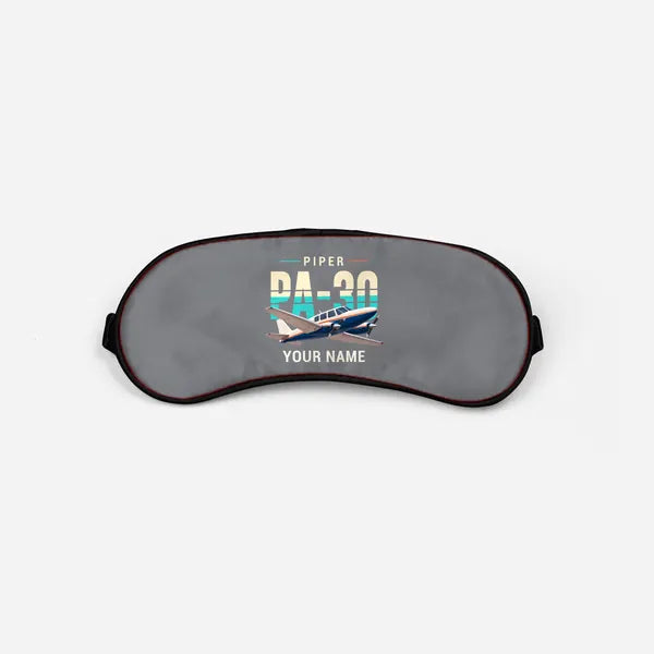 Piper PA-30 Twin Comanche - Original + Name - Sleep Mask - Gray