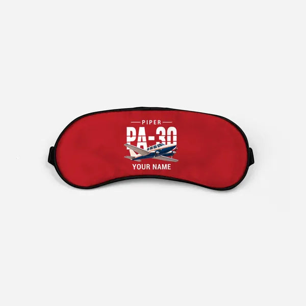 Piper PA-30 Twin Comanche - Original + Name - Sleep Mask - Red