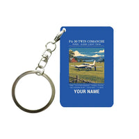 Thumbnail for Piper PA-30 Twin Comanche - Poster + Name - Key Chain - Blue