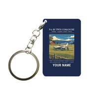 Thumbnail for Piper PA-30 Twin Comanche - Poster + Name - Key Chain - Navy Blue