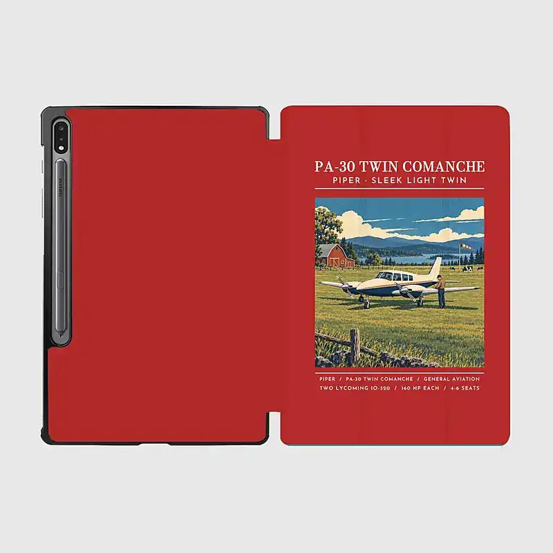 Piper PA-30 Twin Comanche - Poster - Samsung Tablet - Red