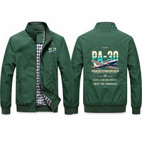 Thumbnail for Piper PA-30 Twin Comanche Stylish Jackets - Stand Collar - Original - Green