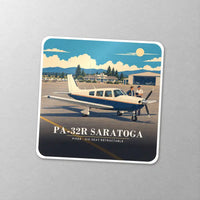 Thumbnail for Piper PA-32R Saratoga - 3D - Square Sticker - Close-up