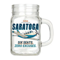 Thumbnail for Piper PA-32R Saratoga - Cartoon - Cocktail Glass (Mason Jar)