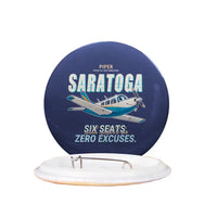 Thumbnail for Piper PA-32R Saratoga - Cartoon - Pin - Navy Blue